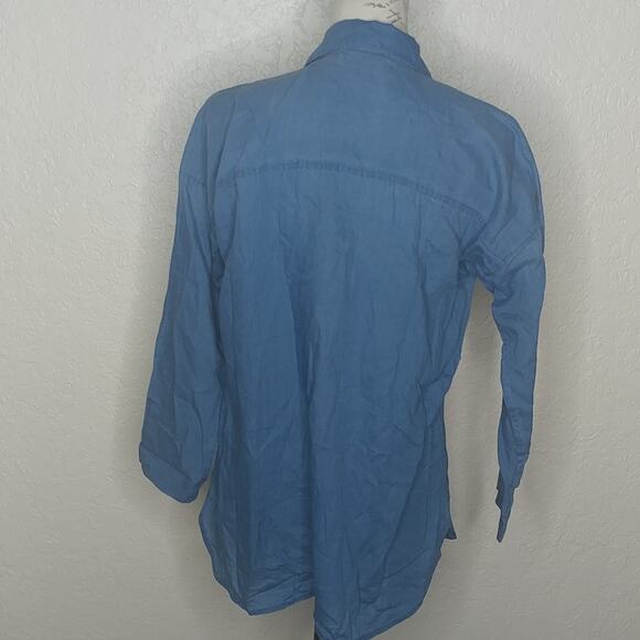 Pure Jill Indigo Short Blue Size XS Petite - Picture 3 of 6